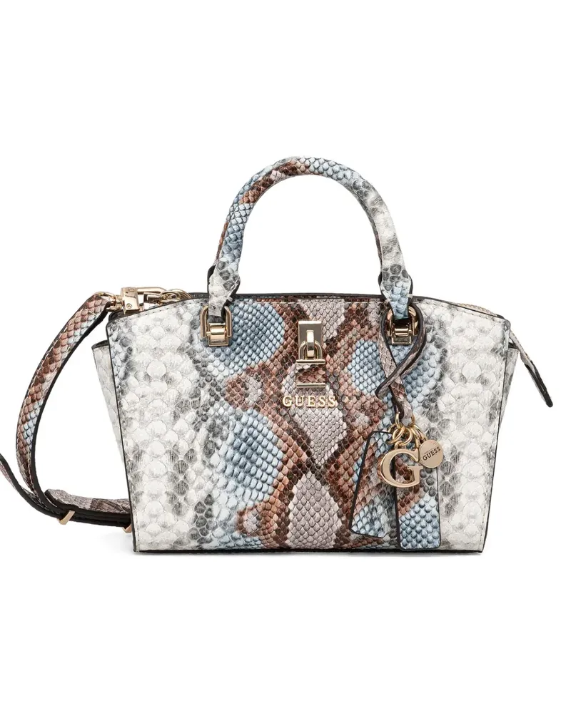 Guess snake-effect charm tote bag - Nude Nude
