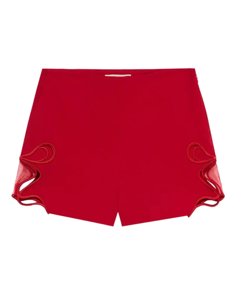 Blumarine Mini-Shorts mit Intarsien-Stickerei - Rot Rot