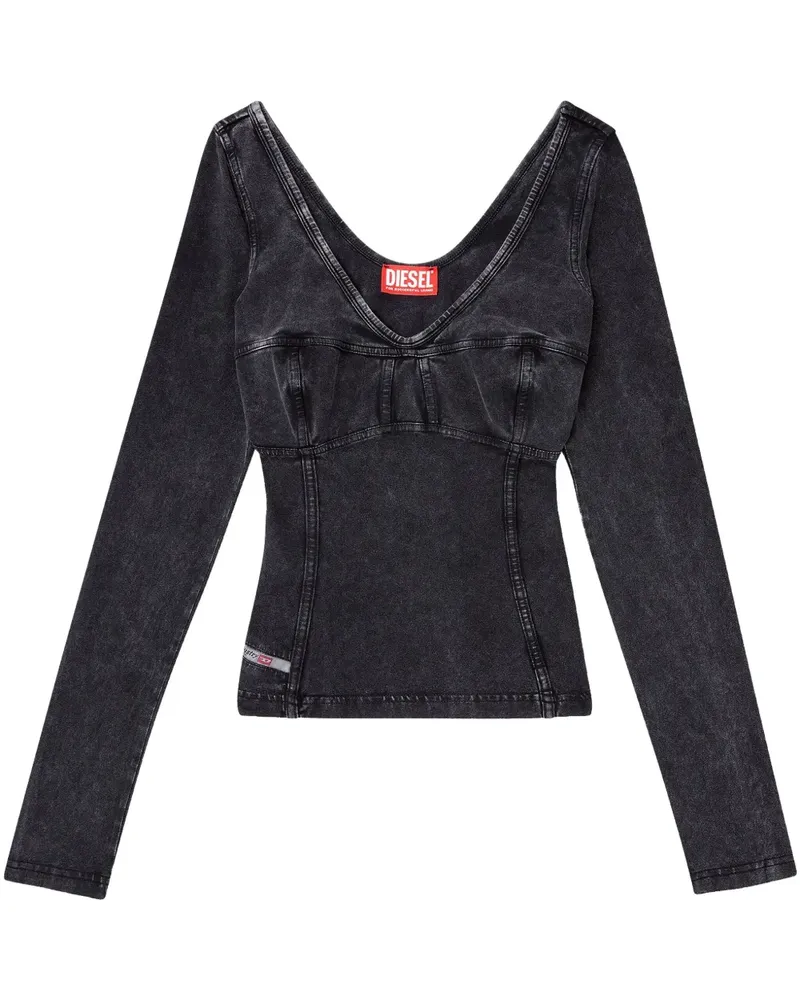 Diesel T-Elin T-Shirt - Schwarz Schwarz
