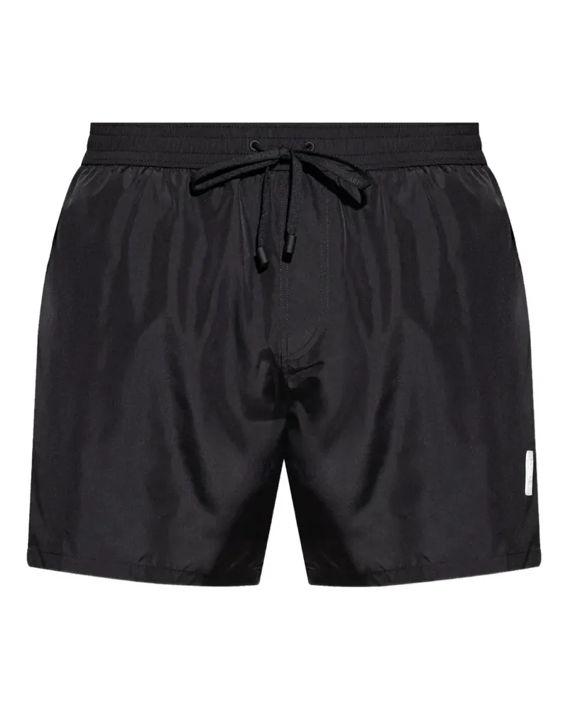 Balmain Badeshorts mit Logo-Patch - Schwarz Schwarz