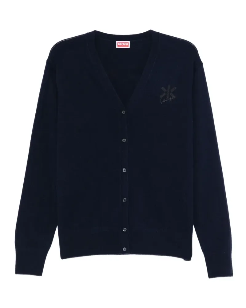 Kenzo Bestickter Double-K Cardigan - Blau Blau