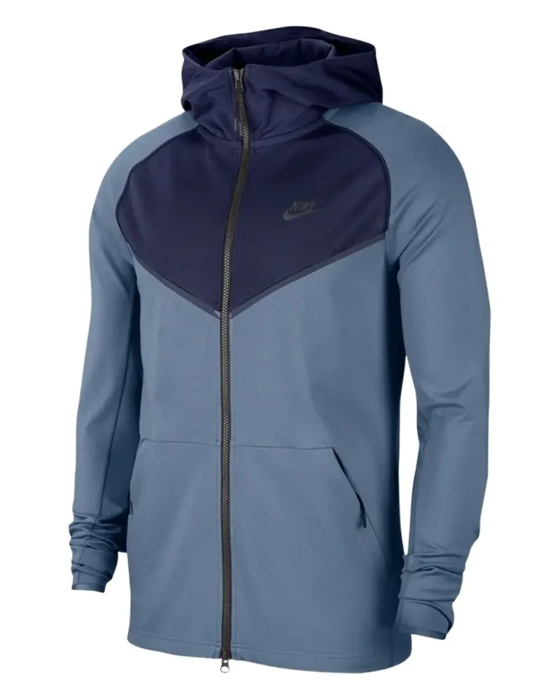 Nike Langärmelige Kapuzenjacke - Blau Blau