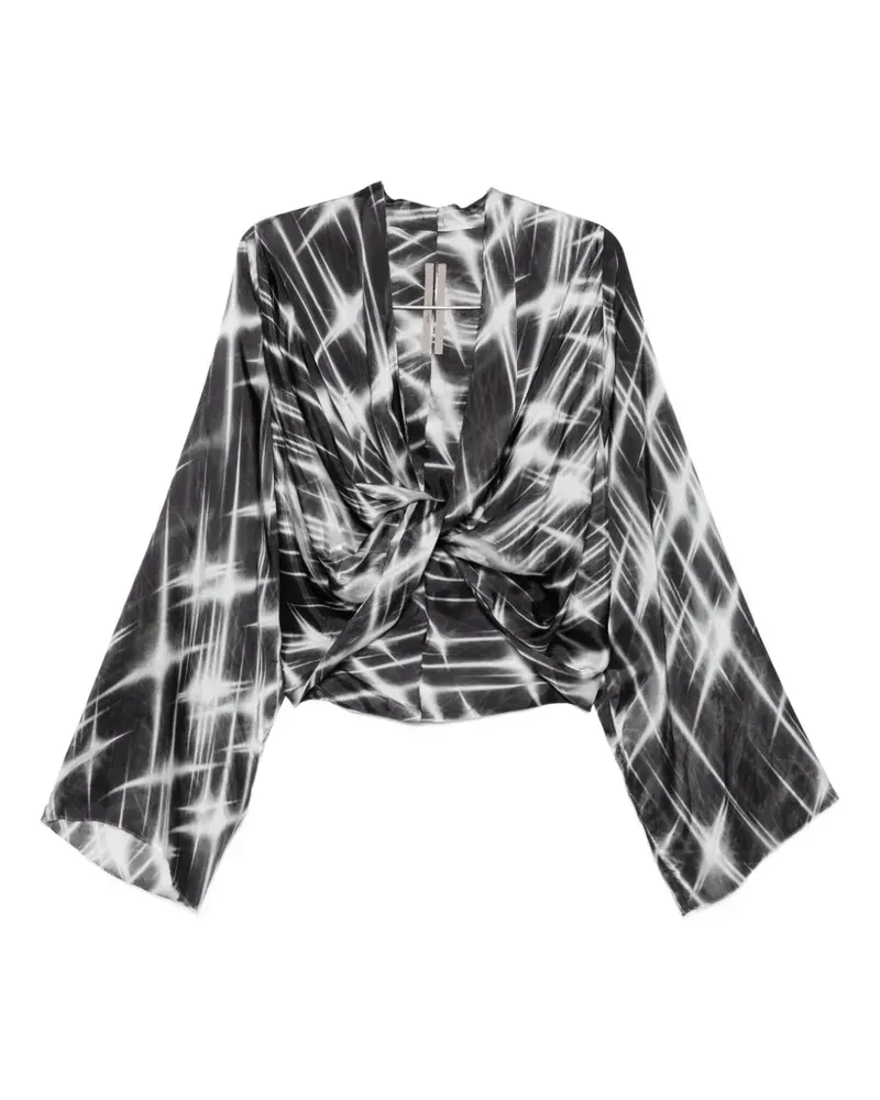Rick Owens twist-design top - Schwarz Schwarz