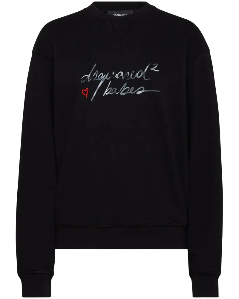 Dsquared2 Sweatshirt mit Logo-Print - Schwarz Schwarz