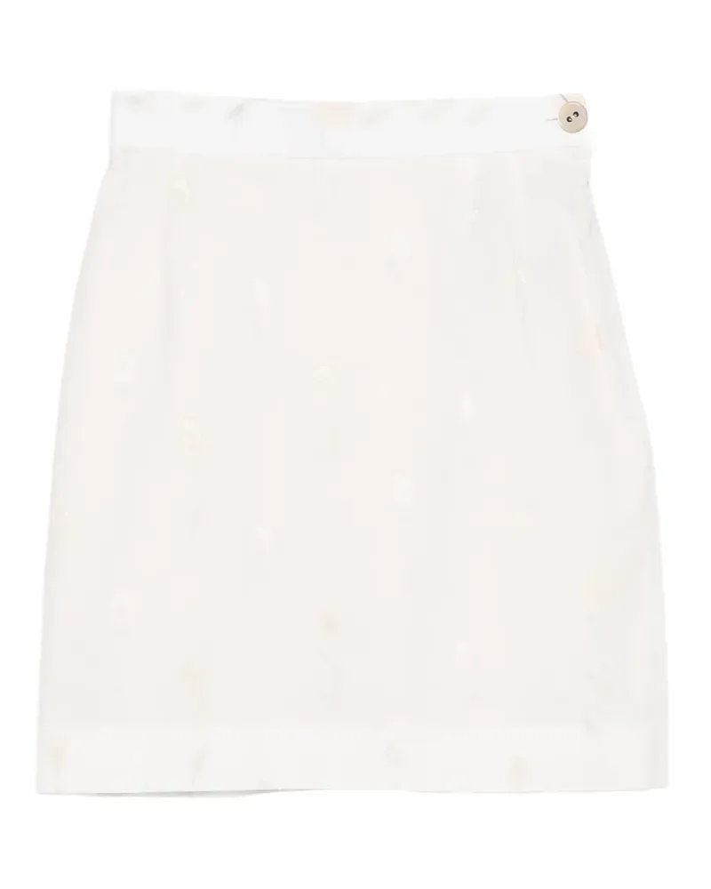 Vivienne Westwood floral mini skirt - Weiß Weiß