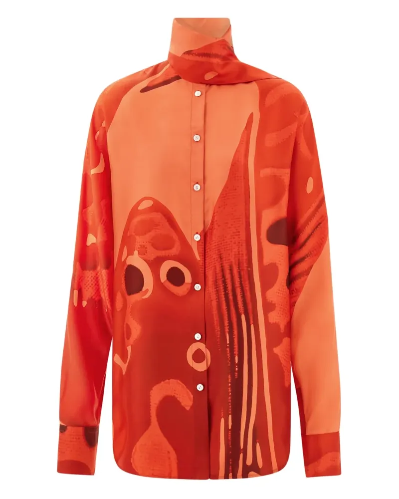 Ferragamo Hemd aus Seide - Orange Orange