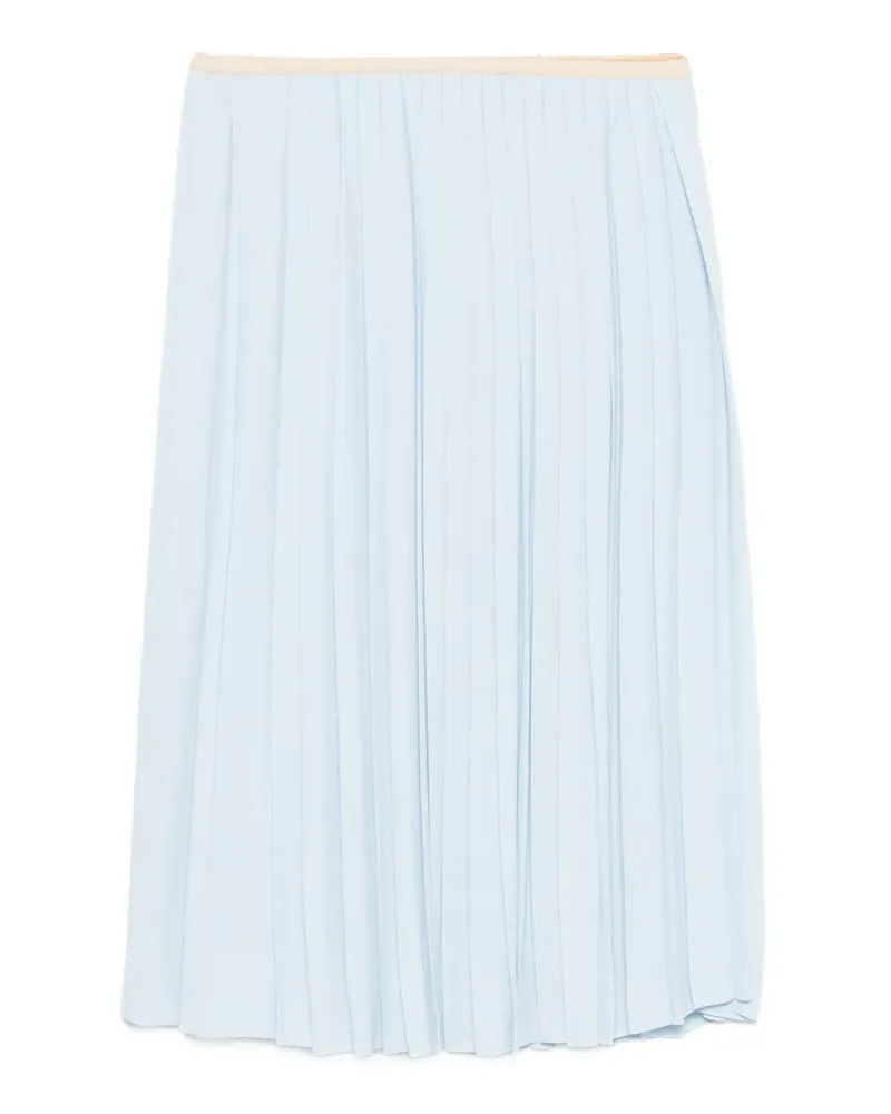 N° 21 Midirock mit Falten - Blau Blau