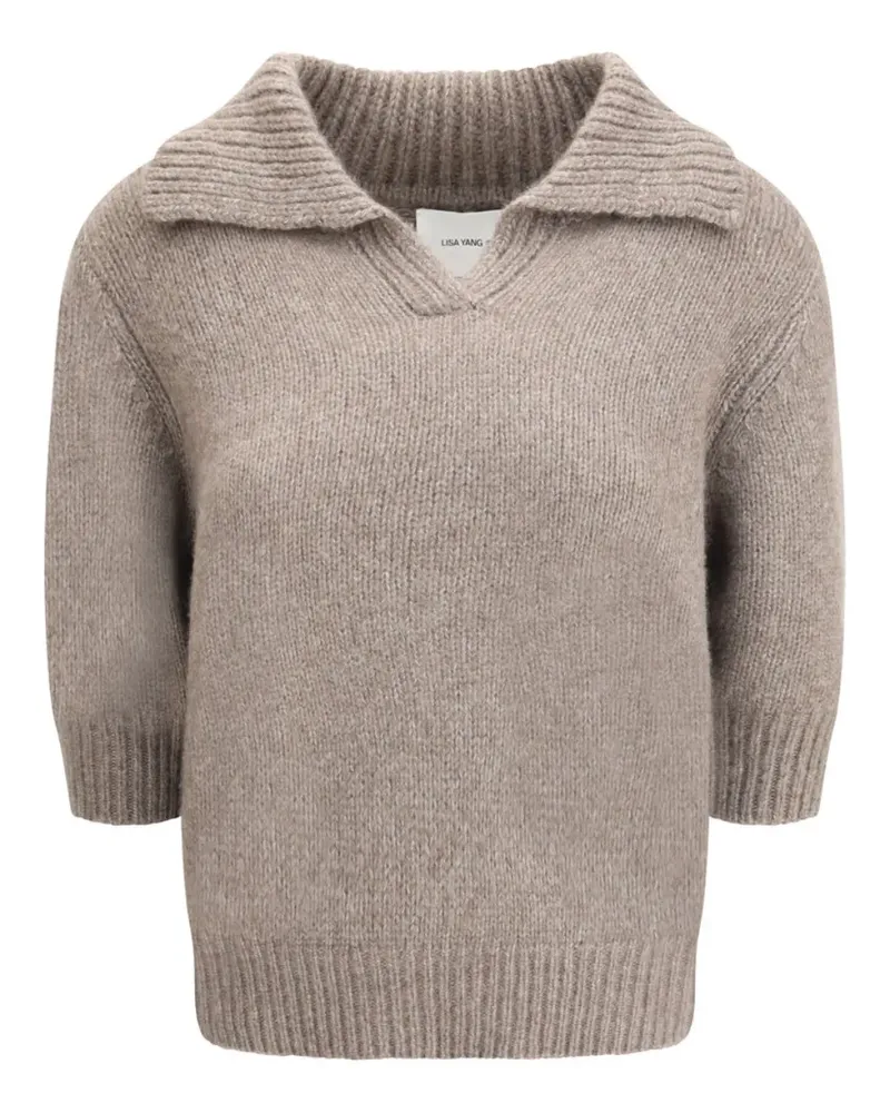 Lisa Yang Pullover mit Polokragen - Braun Braun