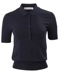 Carolina Herrera New York Gestricktes Poloshirt Blau