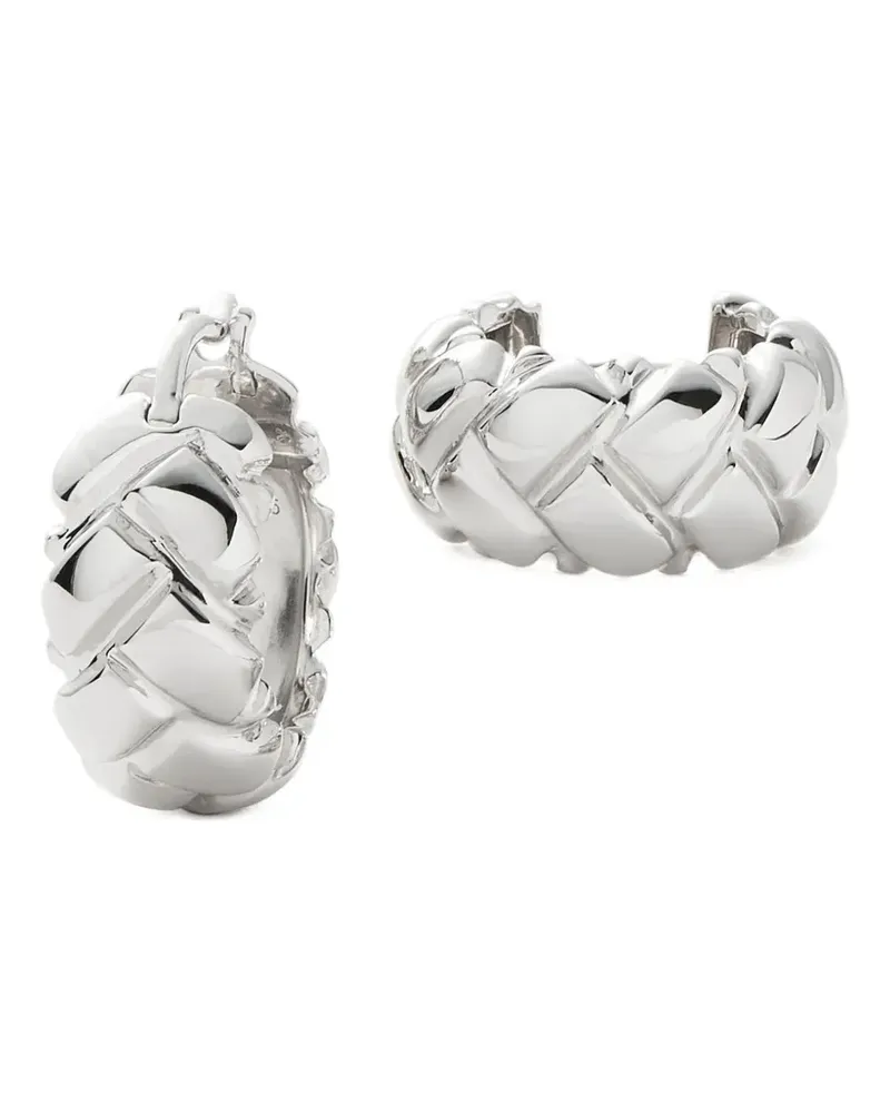 Missoma x Lucy Williams Waffle hoop earrings - Silber Silber