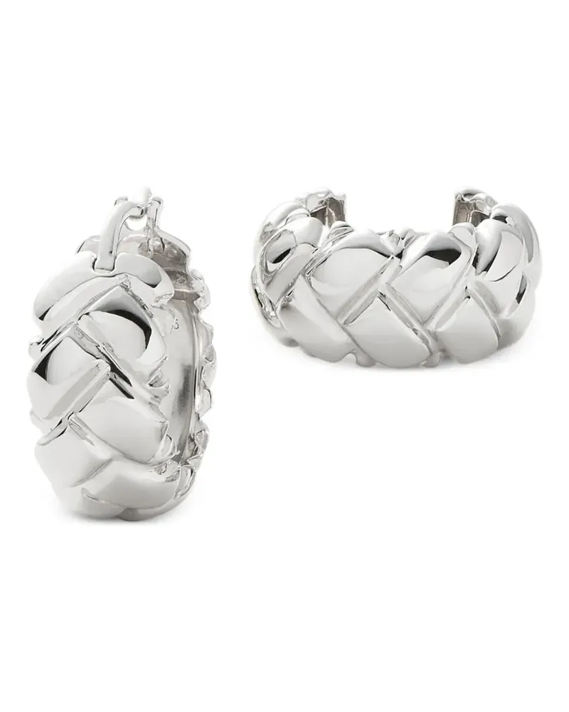 Missoma x Lucy Williams Waffle hoop earrings - Silber Silber