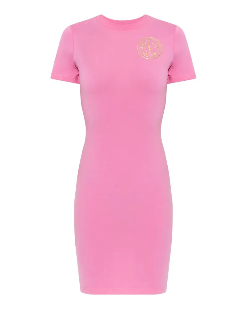 Versace Jeans Kleid mit Logo-Print - Rosa Rosa