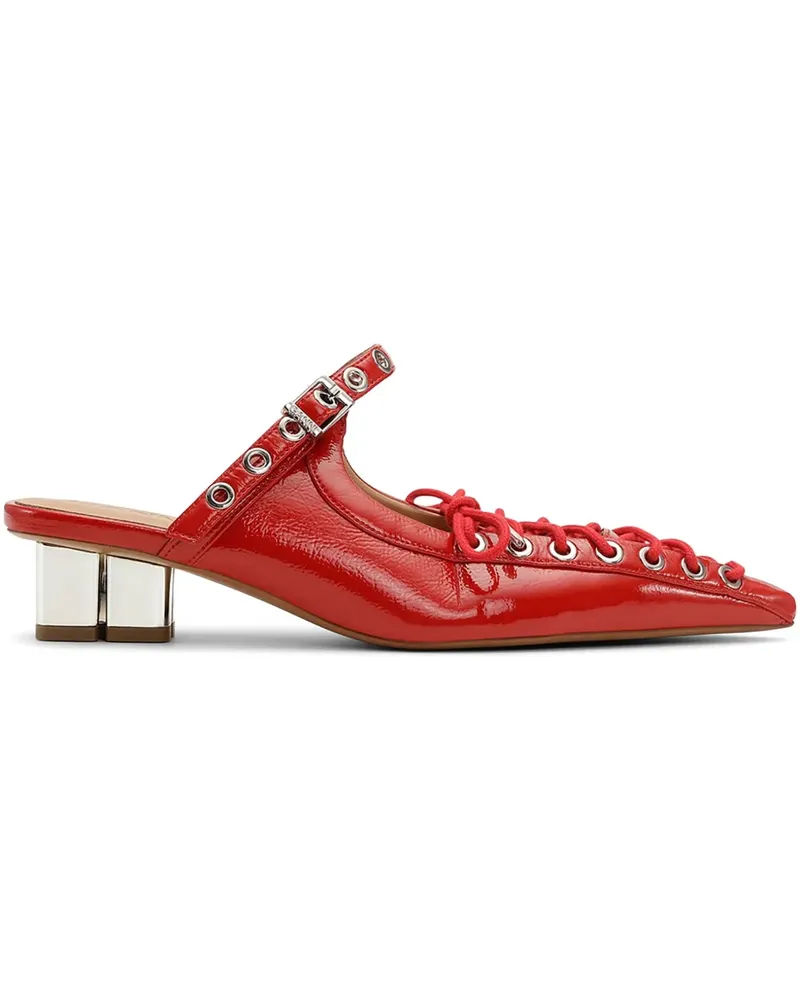 Ganni Mules mit Spitze - Rot Rot