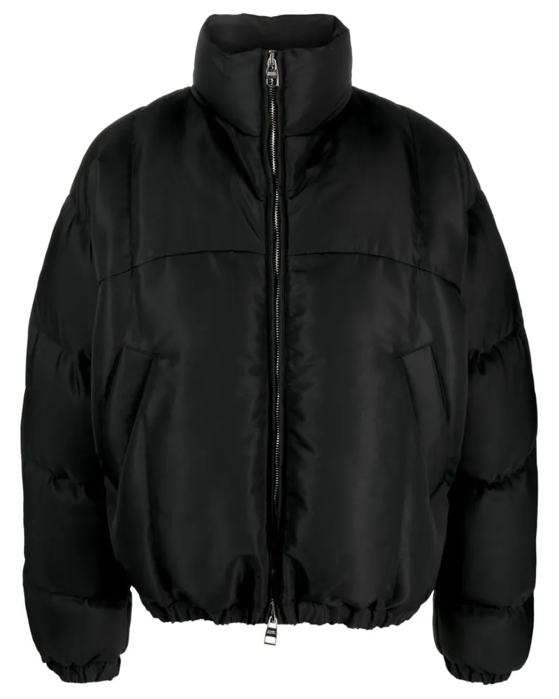 Alexander McQueen Gefütterte Jacke mit Stehkragen - Schwarz Schwarz
