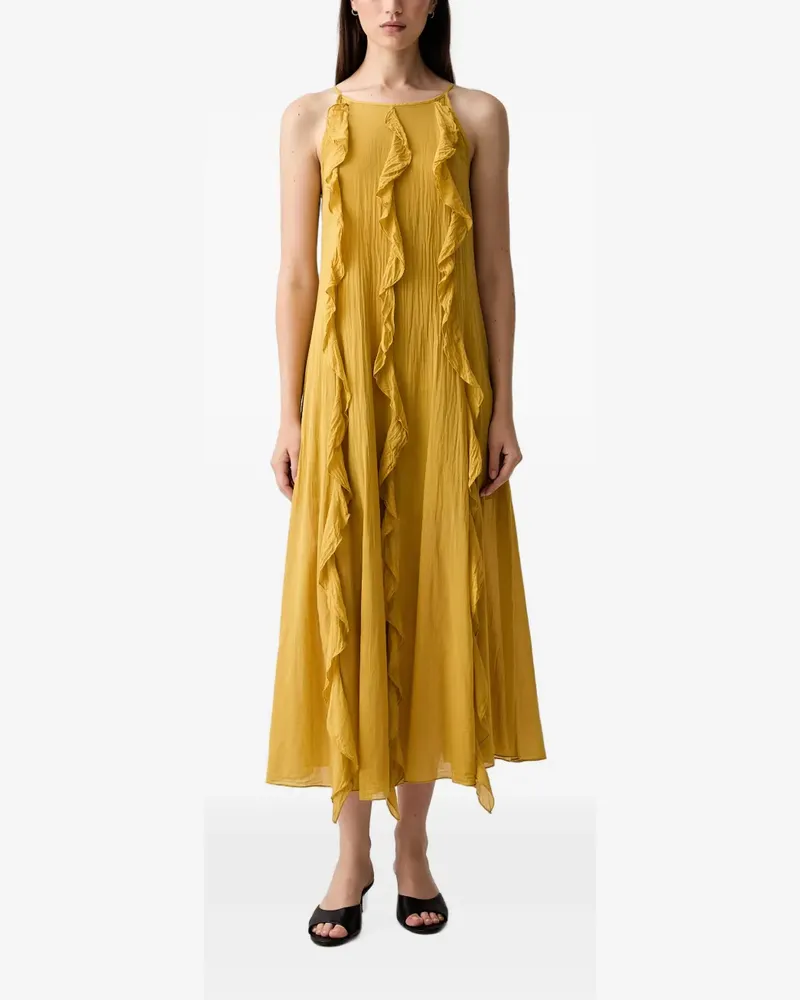VICOLO Kleid mit Rüschen - Gelb Gelb