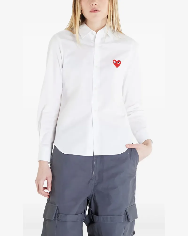 Comme des Garçons Hemd mit Logo-Stickerei - Weiß Weiß