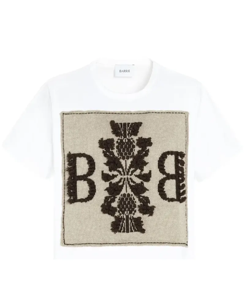Barrie T-Shirt mit Kaschmir-Patch - Weiß Weiß