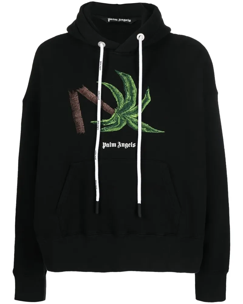 Palm Angels Hoodie mit Broken Palm-Motiv - Schwarz Schwarz