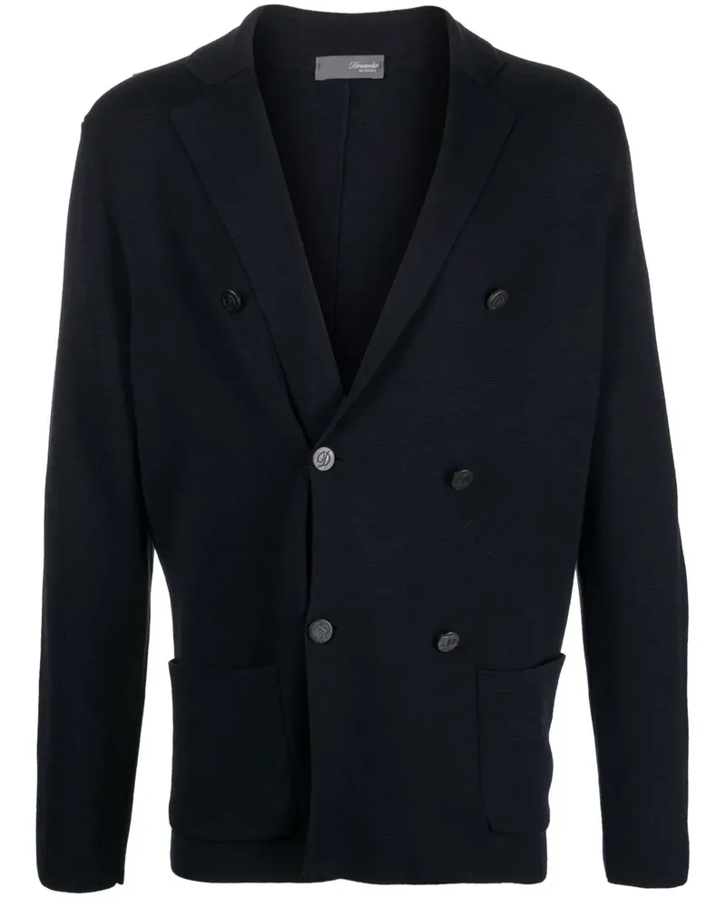 Drumohr  Doppelreihiger Cardigan aus Merinowolle - Blau Blau