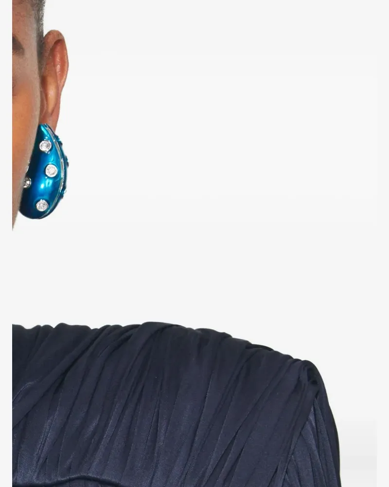 Tory Burch Wave Ohrringe mit Kristallen - Blau Blau