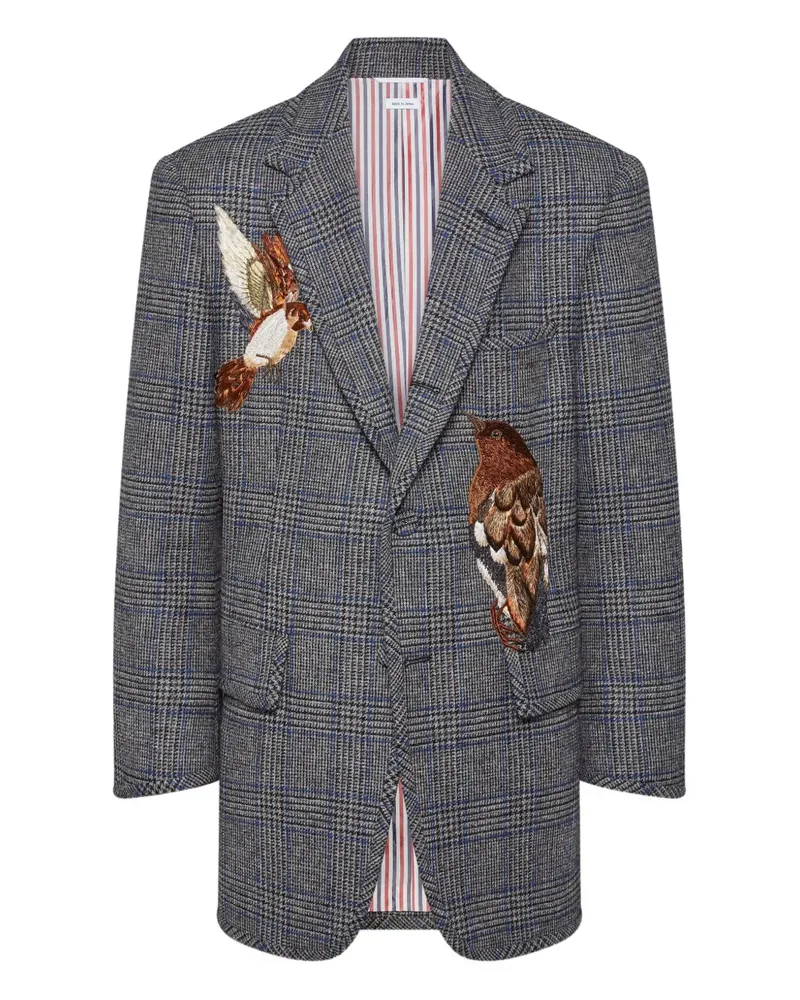 Thom Browne Prince of Wales check blazer - Grau Grau