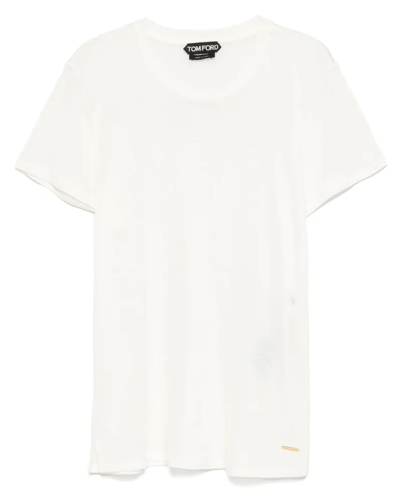 Tom Ford T-Shirt aus Flammengarn - Weiß Weiß