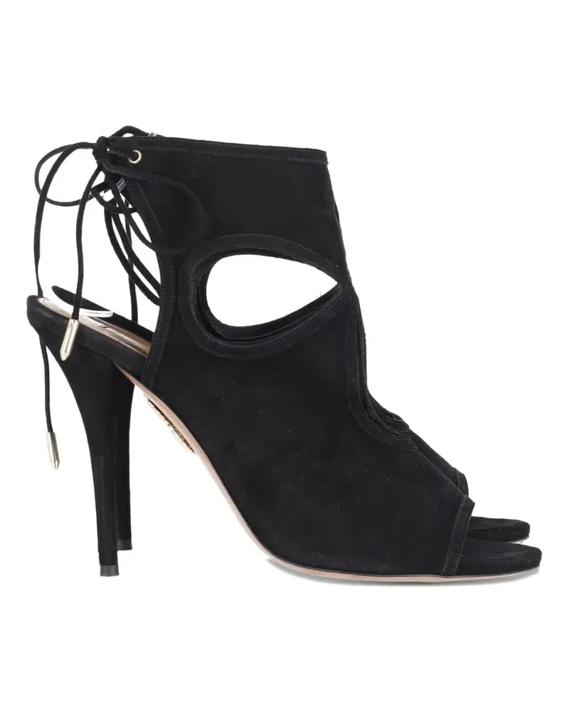 Aquazzura cut-out tie sandals - Schwarz Schwarz