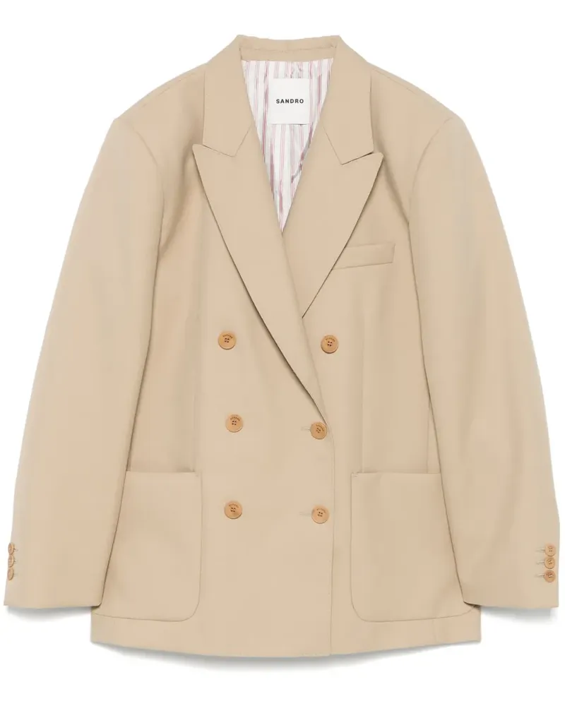 Sandro Doppelreihiger Blazer - Braun Braun