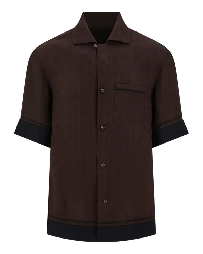 Ferragamo Hemd mit Monogramm - Braun Braun