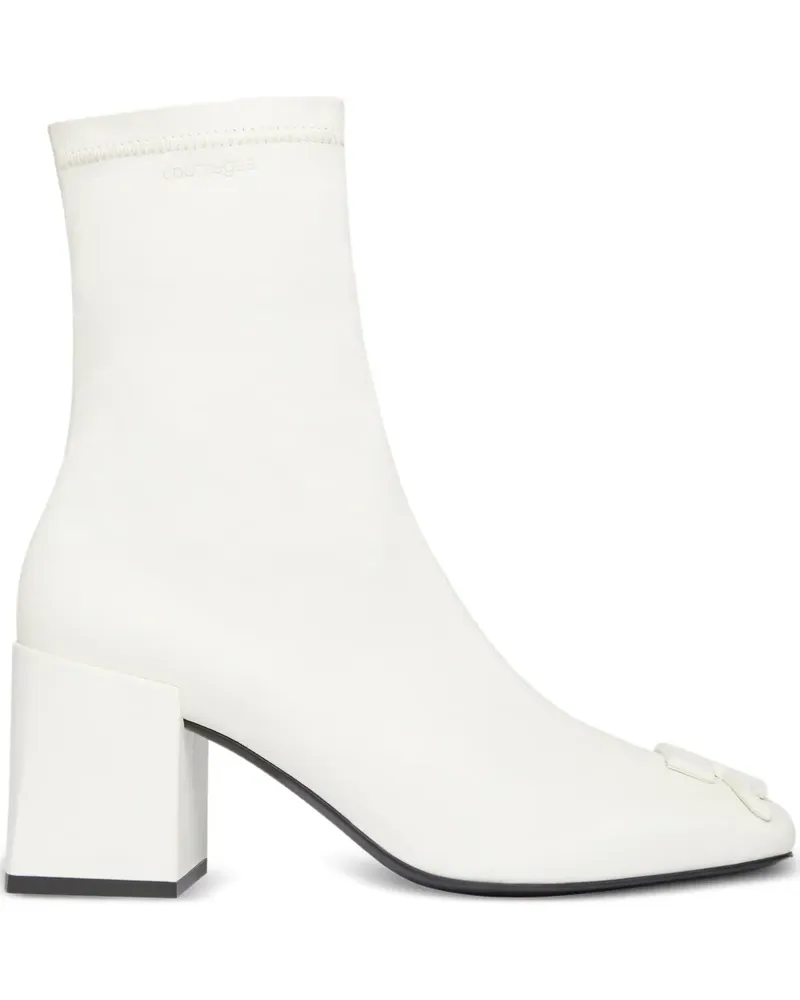 Courrèges Stiefeletten mit Blockabsatz 70mm - Weiß Weiß
