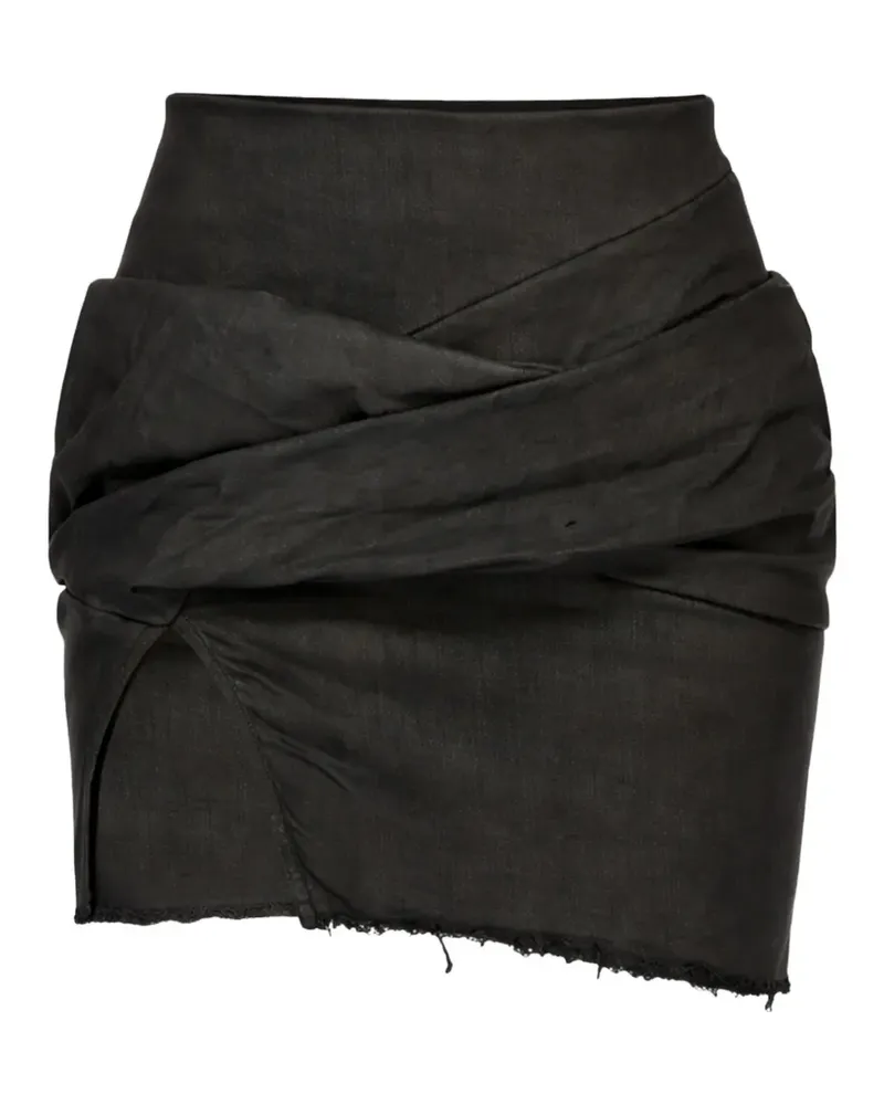 Rick Owens draped mini skirt - Schwarz Schwarz