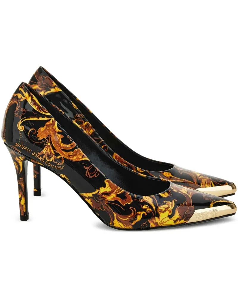 Versace Jeans Stiletto-Pumps mit Print - Schwarz Schwarz