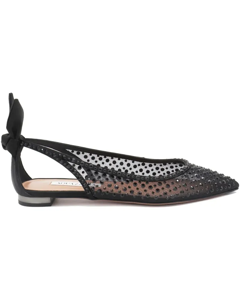 Aquazzura Bow Tie Ballerinas - Schwarz Schwarz