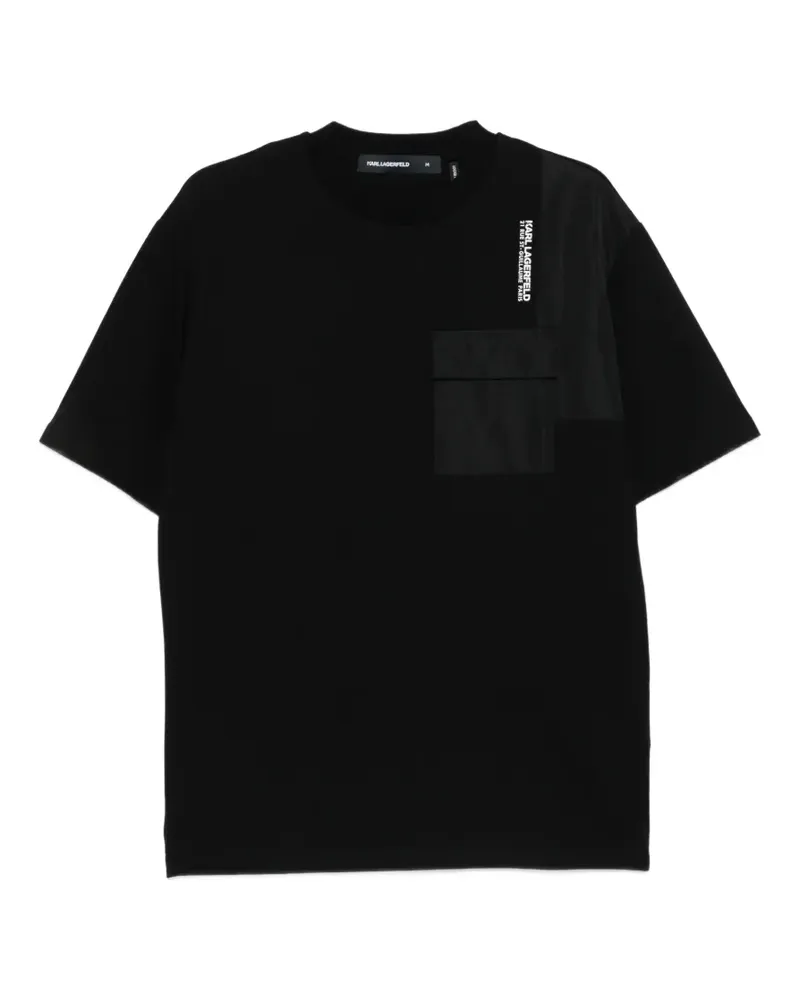 Karl Lagerfeld pocket panel T-shirt - Schwarz Schwarz