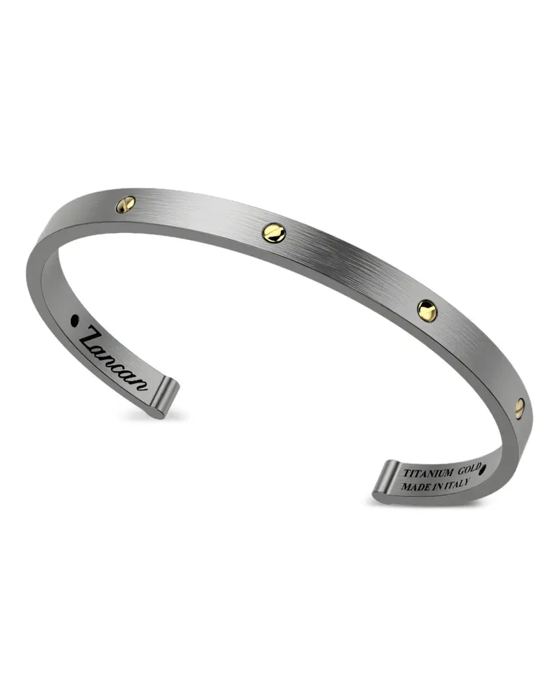 ZANCAN titanium and 18K gold open-cuff bracelet - Grau Grau