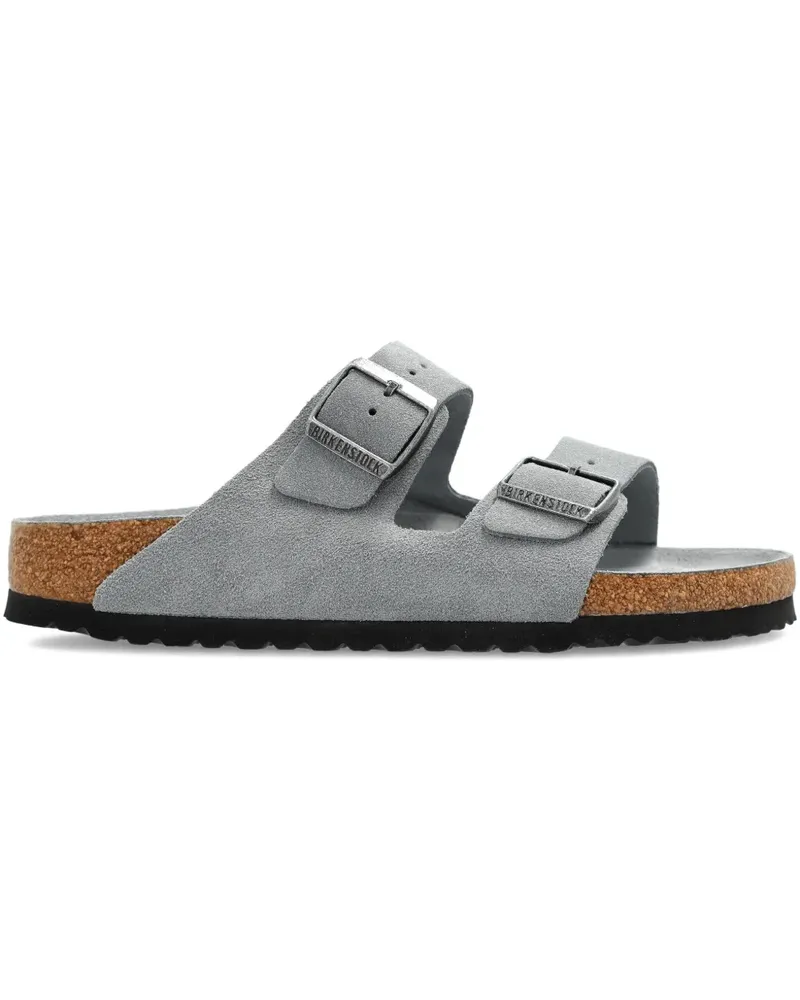 Birkenstock Flache Sandalen aus Wildleder - Grau Grau