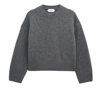 Kaschmirpullover mit Rundhalsausschnitt - Grau