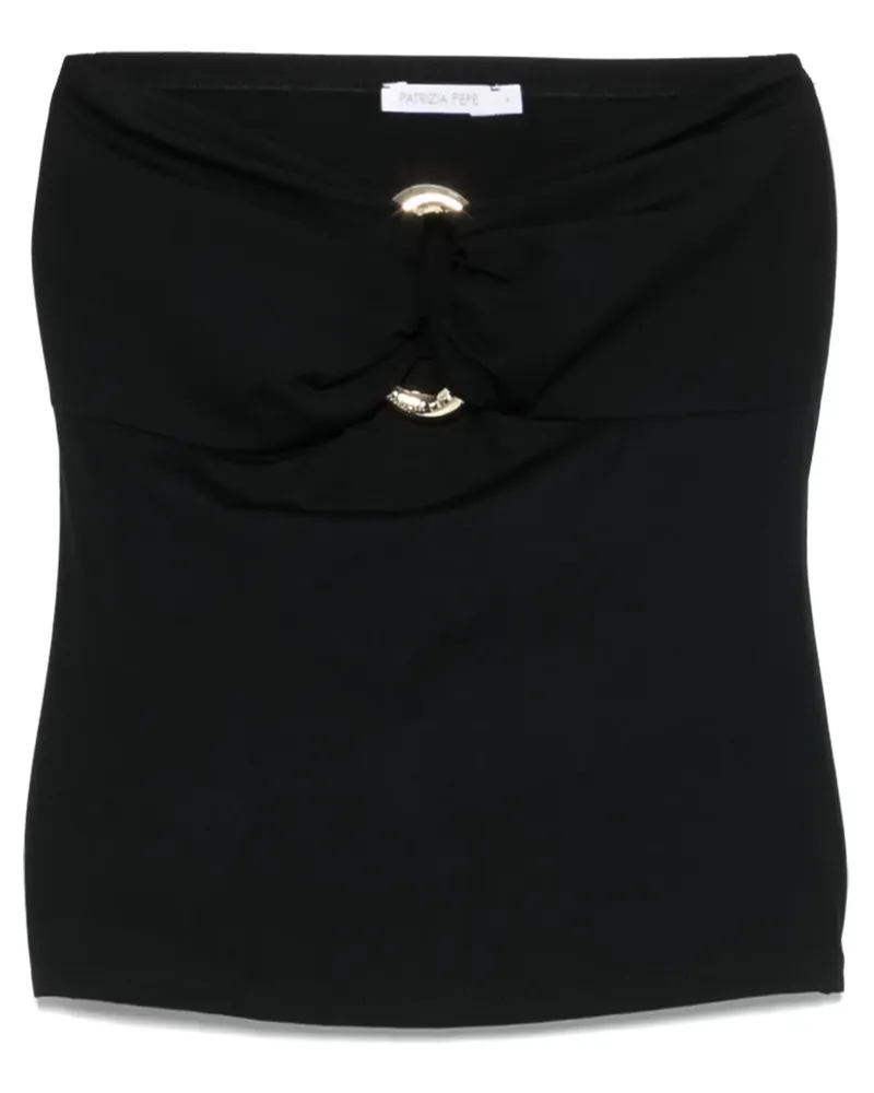 Patrizia Pepe Essential Oberteil - Schwarz Schwarz