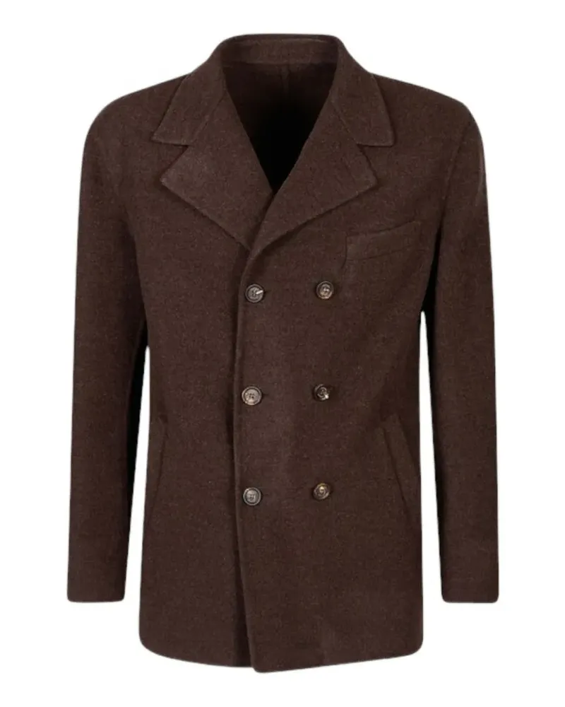 Eleventy double-breasted notched-lapel blazer - Braun Braun