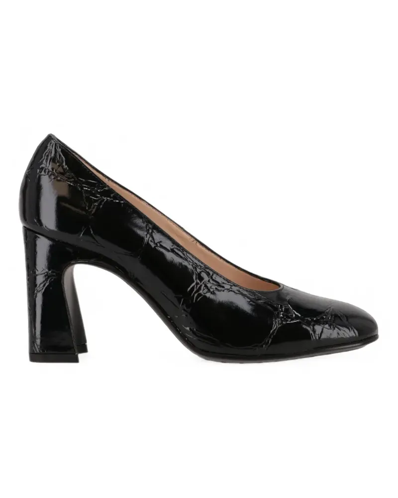 TOD'S crinkled-effect leather pumps - Schwarz Schwarz