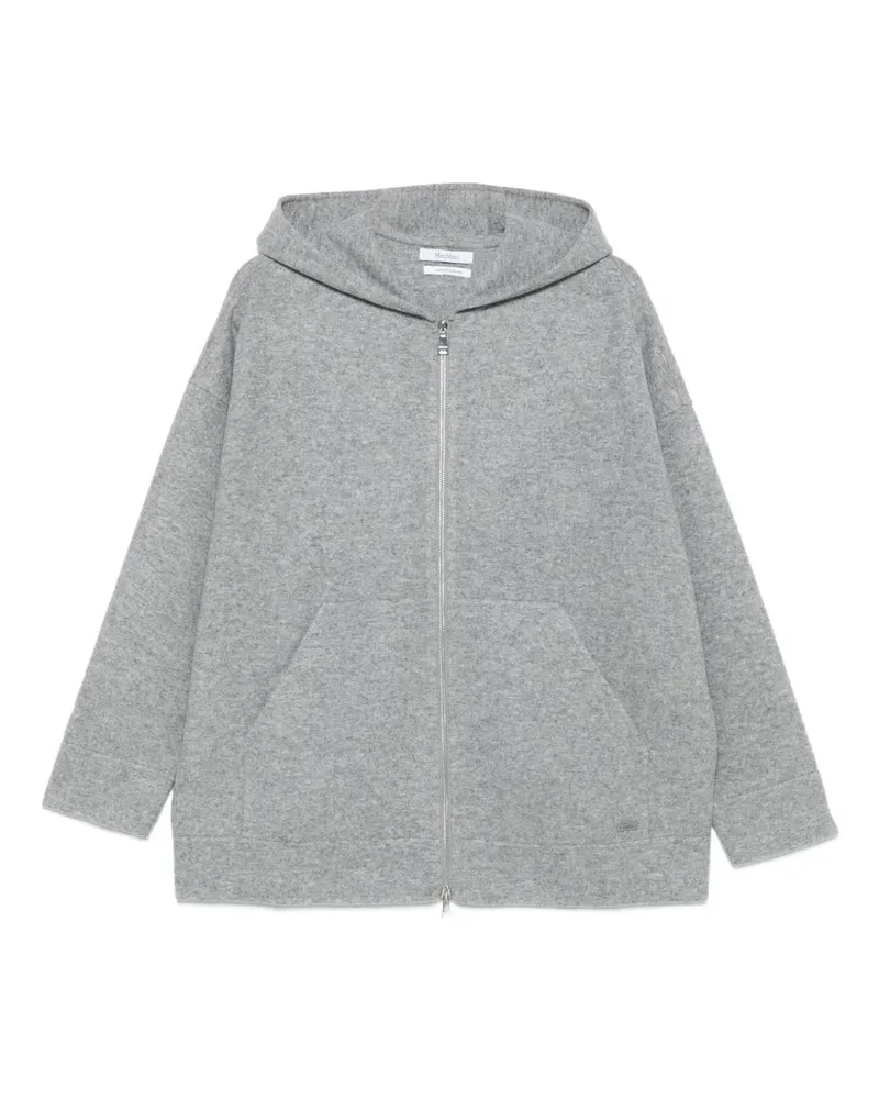 Max Mara Kapuzenjacke mit Reißverschluss - Grau Grau