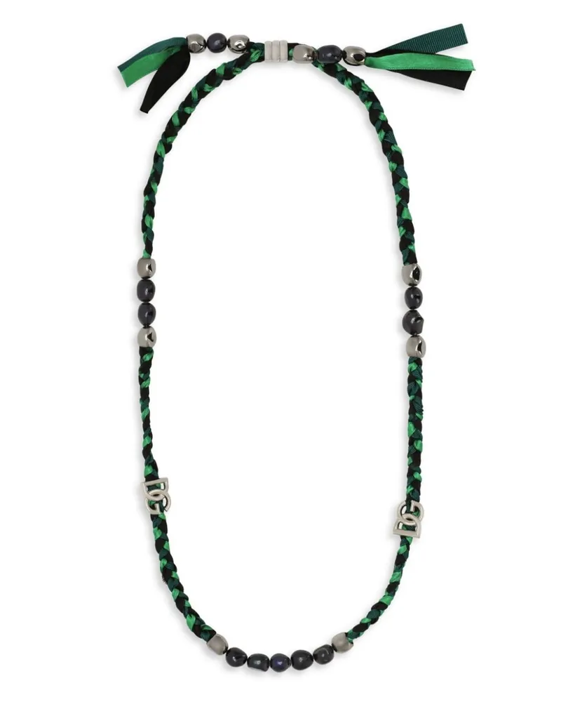 Dolce & Gabbana Banano Halskette mit Logo-Schild - Grün Grün