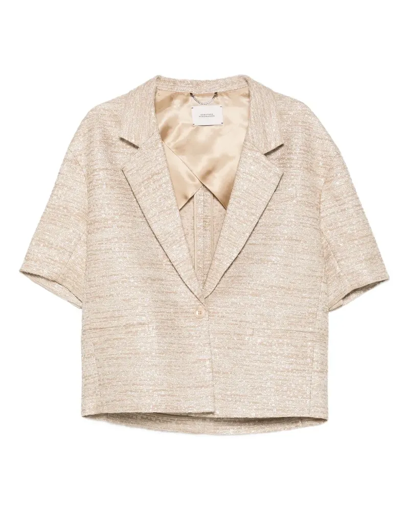 Dorothee Schumacher Kurzärmelige Tweed-Jacke - Gold Gold
