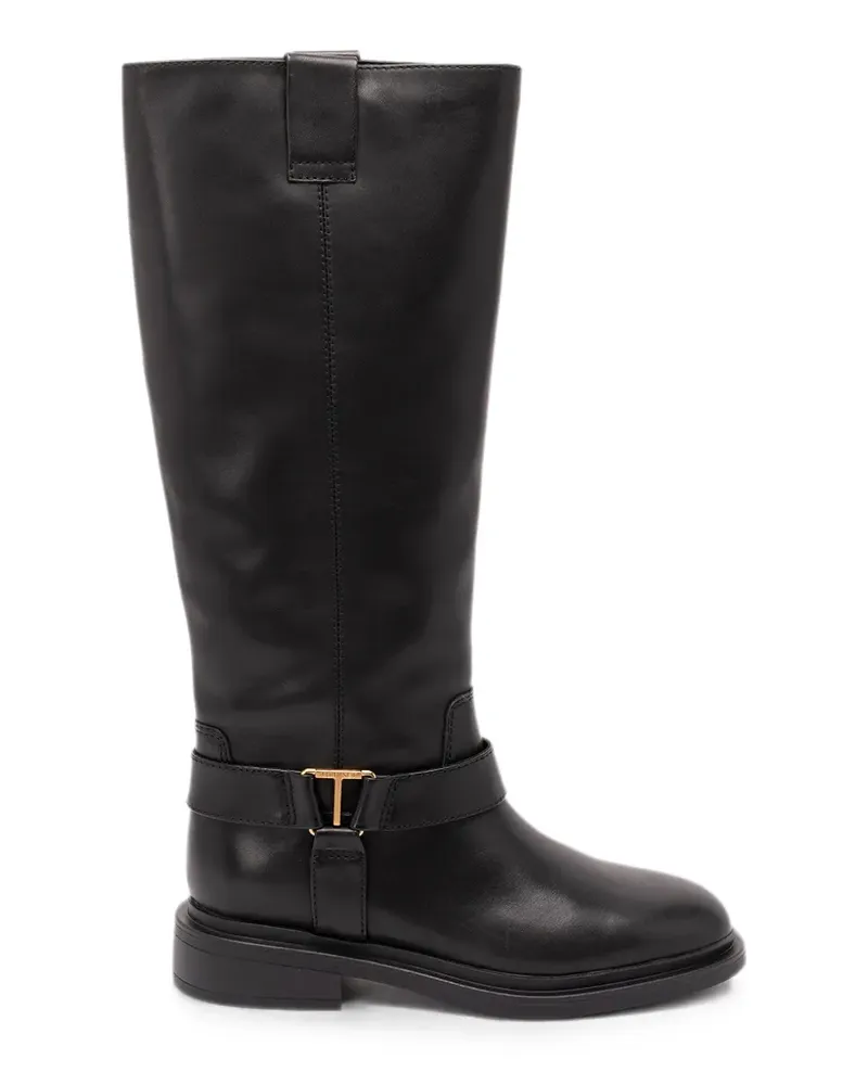 Twin-Set logo-plaque buckled boots - Schwarz Schwarz
