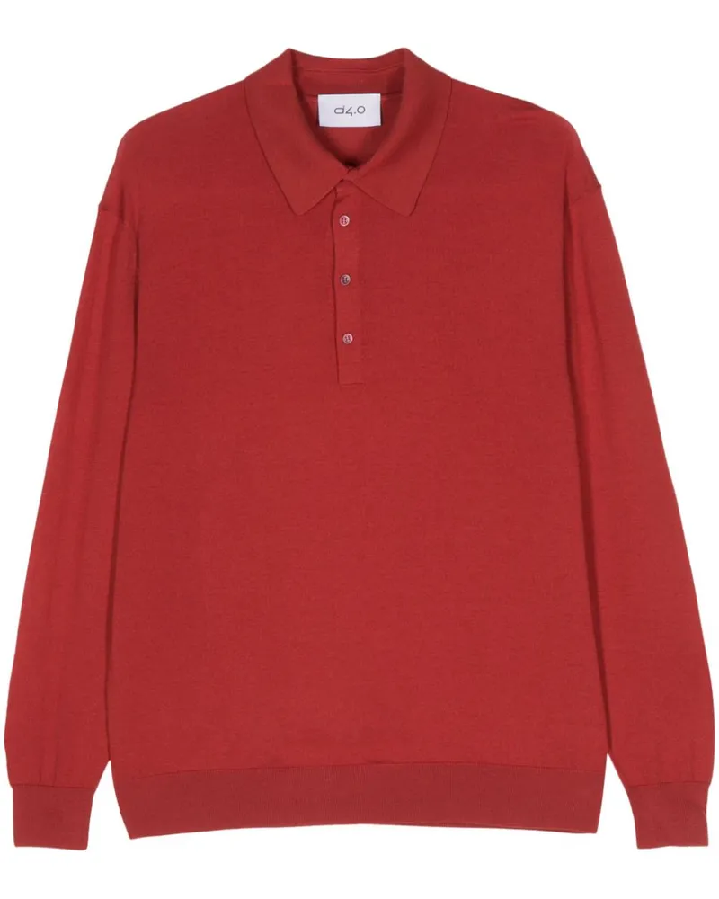 D4.0 Klassisches Poloshirt - Rot Rot