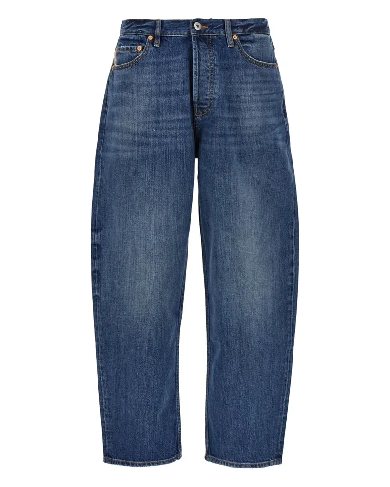 Valentino Garavani Lockere Jeans mit Logo-Patch - Blau Blau