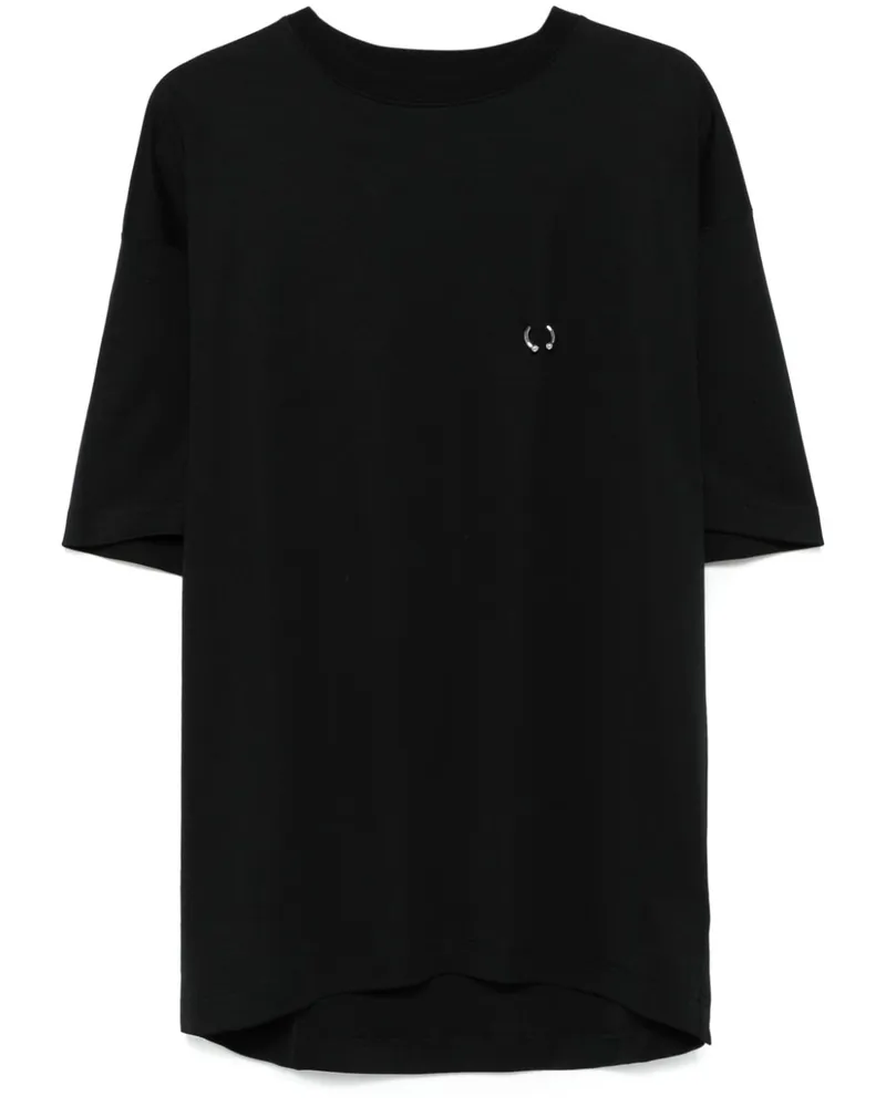 Thierry Mugler T-Shirt mit Piercing - Schwarz Schwarz