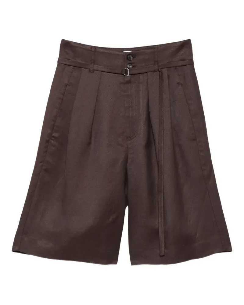 TELA Klassische Shorts mit Bundfalten - Braun Braun