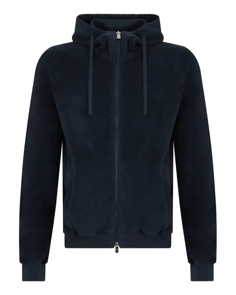 Fedeli zip-up drawstring hoodie - Blau Blau