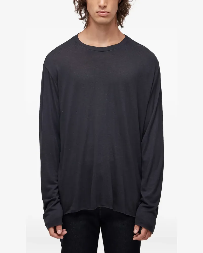 Osklen Langarmshirt aus Leinen - Schwarz Schwarz